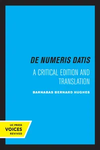 Jordanus de Nemore, de Numeris Datis_cover