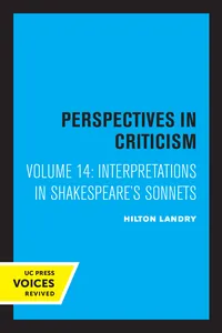 Interpretations in Shakespeare's Sonnets_cover