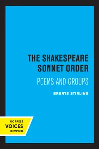 The Shakespeare Sonnet Order_cover