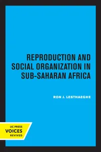 Reproduction and Social Organization in Sub-Saharan Africa_cover