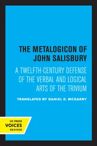 The Metalogicon of John of Salisbury_cover