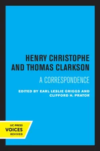 Henry Christophe and Thomas Clarkson_cover