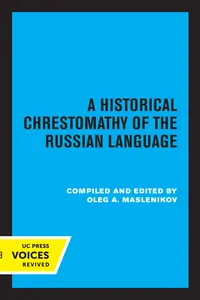 A Historical Chrestomathy of the Russian Language_cover