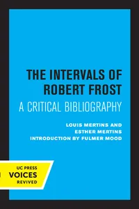 The Intervals of Robert Frost_cover