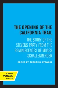 The Opening of the California Trail_cover