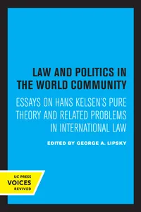 Law and Politics in the World Community_cover