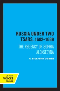 Russia Under Two Tsars, 1682-1689_cover