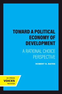 Toward a Political Economy of Development_cover