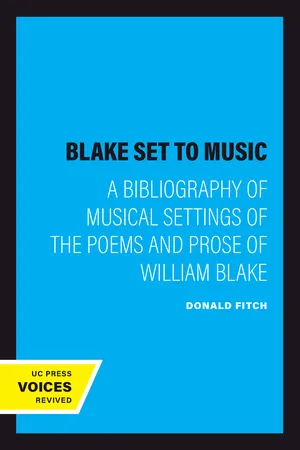 Blake Set to Music