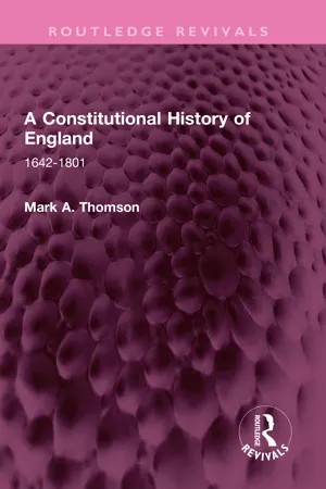 A Constitutional History of England