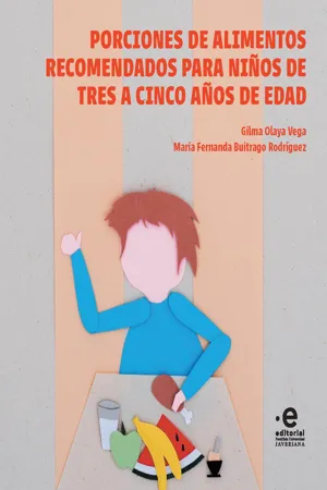 Porciones de alimentos recomendados para niños de tres a cinco años de edad