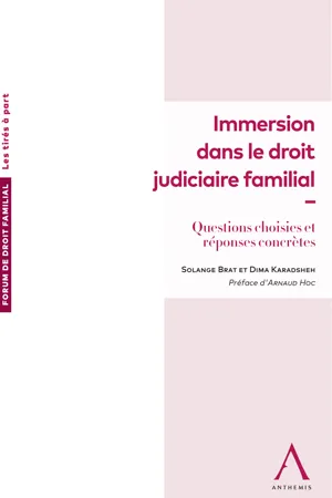 Immersion dans le droit judiciaire familial