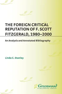 The Foreign Critical Reputation of F. Scott Fitzgerald, 1980-2000_cover