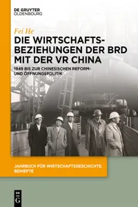Die Wirtschaftsbeziehungen der BRD mit der VR China_cover