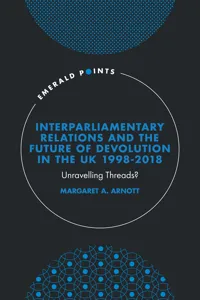 Interparliamentary Relations and the Future of Devolution in the UK 1998-2018_cover