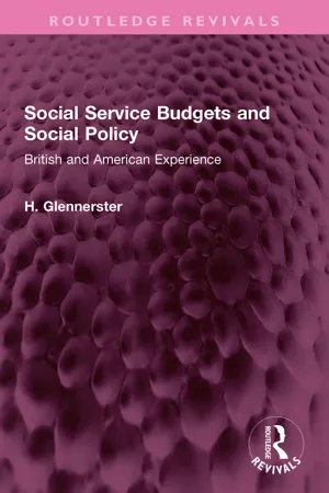 Social Service Budgets and Social Policy