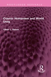 Cosmic Humanism and World Unity_cover