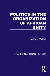 Politics in the Organization of African Unity_cover