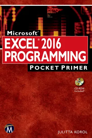 Book cover image for: Microsoft Excel 2016 Programming Pocket Primer