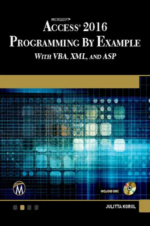 Book cover image for: Microsoft Access 2016 Programming By Example