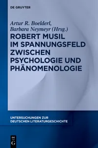 Robert Musil im Spannungsfeld zwischen Psychologie und Phänomenologie_cover