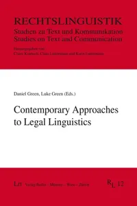 Contemporary Approaches to Legal Linguistics_cover