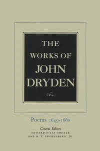 The Works of John Dryden, Volume I_cover