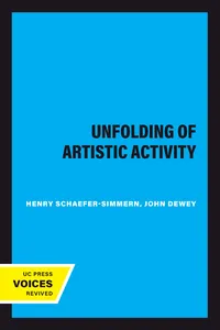 The Unfolding of Artistic Activity_cover
