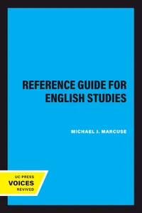 A Reference Guide for English Studies_cover