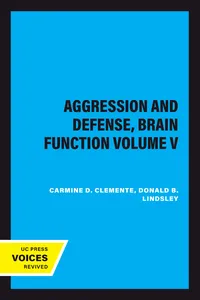 Aggression and Defense, Brain Function Volume V_cover