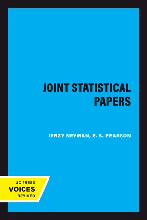 Joint Statistical Papers