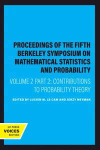 Proceedings of the Fifth Berkeley Symposium on Mathematical Statistics and Probability, Volume II, Part II_cover
