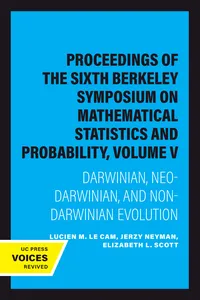 Proceedings of the Sixth Berkeley Symposium on Mathematical Statistics and Probability, Volume V_cover