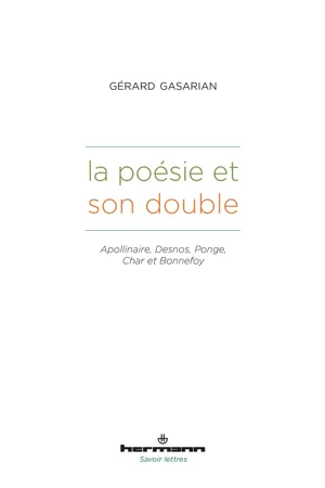 La poésie et son double