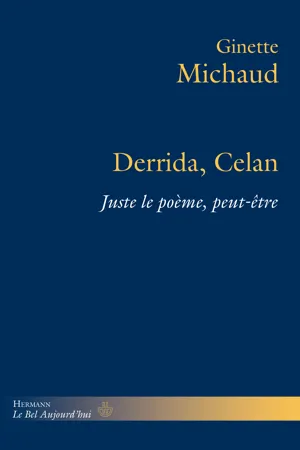 Derrida, Celan