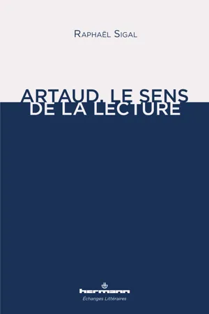 Artaud, le sens de la lecture