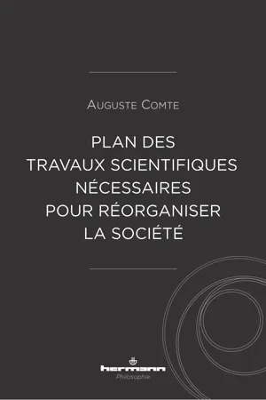 Plan des travaux scientifiques nécessaires pour réorganiser la société