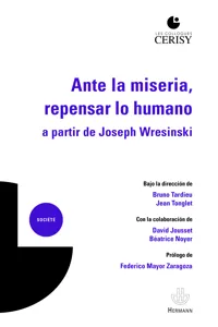 Ante la miseria, repensar lo humano, a partir de Joseph Wresinski_cover