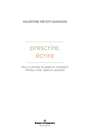 Prescrire, écrire