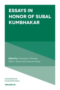 Essays in Honor of Subal Kumbhakar_cover