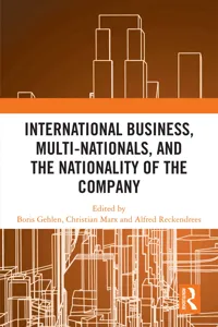 International Business, Multi-Nationals, and the Nationality of the Company_cover