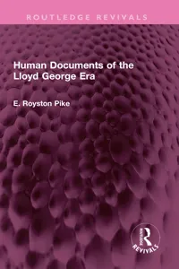 Human Documents of the Lloyd George Era_cover