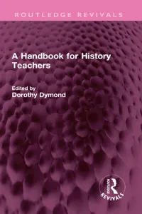 A Handbook for History Teachers_cover