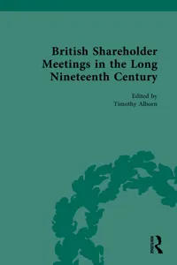 British Shareholder Meetings in the Long Nineteenth Century_cover