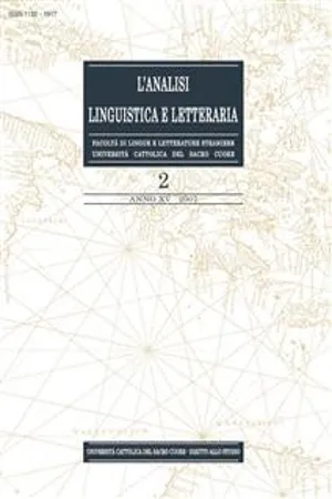 L'Analisi Linguistica e Letteraria 2007-2