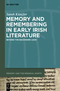 Memory and Remembering in Early Irish Literature_cover