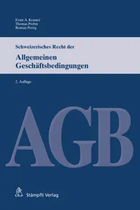 Schweizerisches Recht der Allgemeinen Geschäftsbedingungen_cover