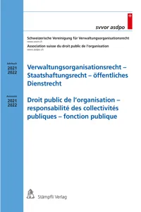 Verwaltungsorganisationsrecht - Staatshaftungsrecht - öffentliches Dienstrecht Droit public de l'organisation - responsabilité des collectivités publiques - fonction publique_cover