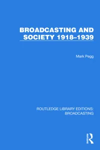 Broadcasting and Society 1918–1939_cover