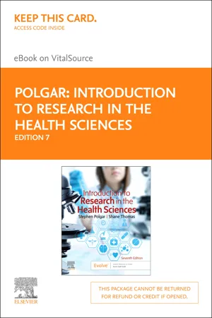 Introduction to Research in the Health Sciences - E-Book